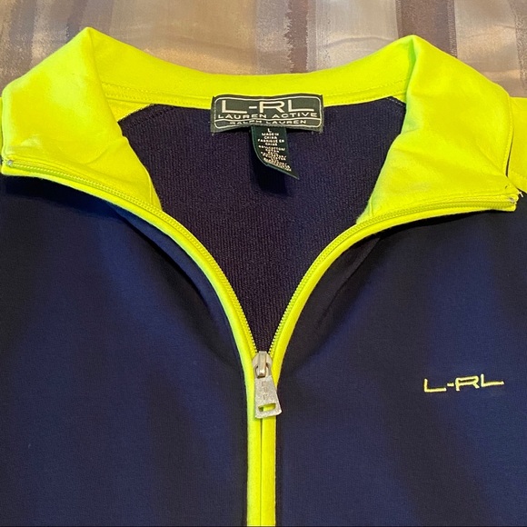 Ralph Lauren Active Jacket Yellow Black Size L - Picture 7 of 8